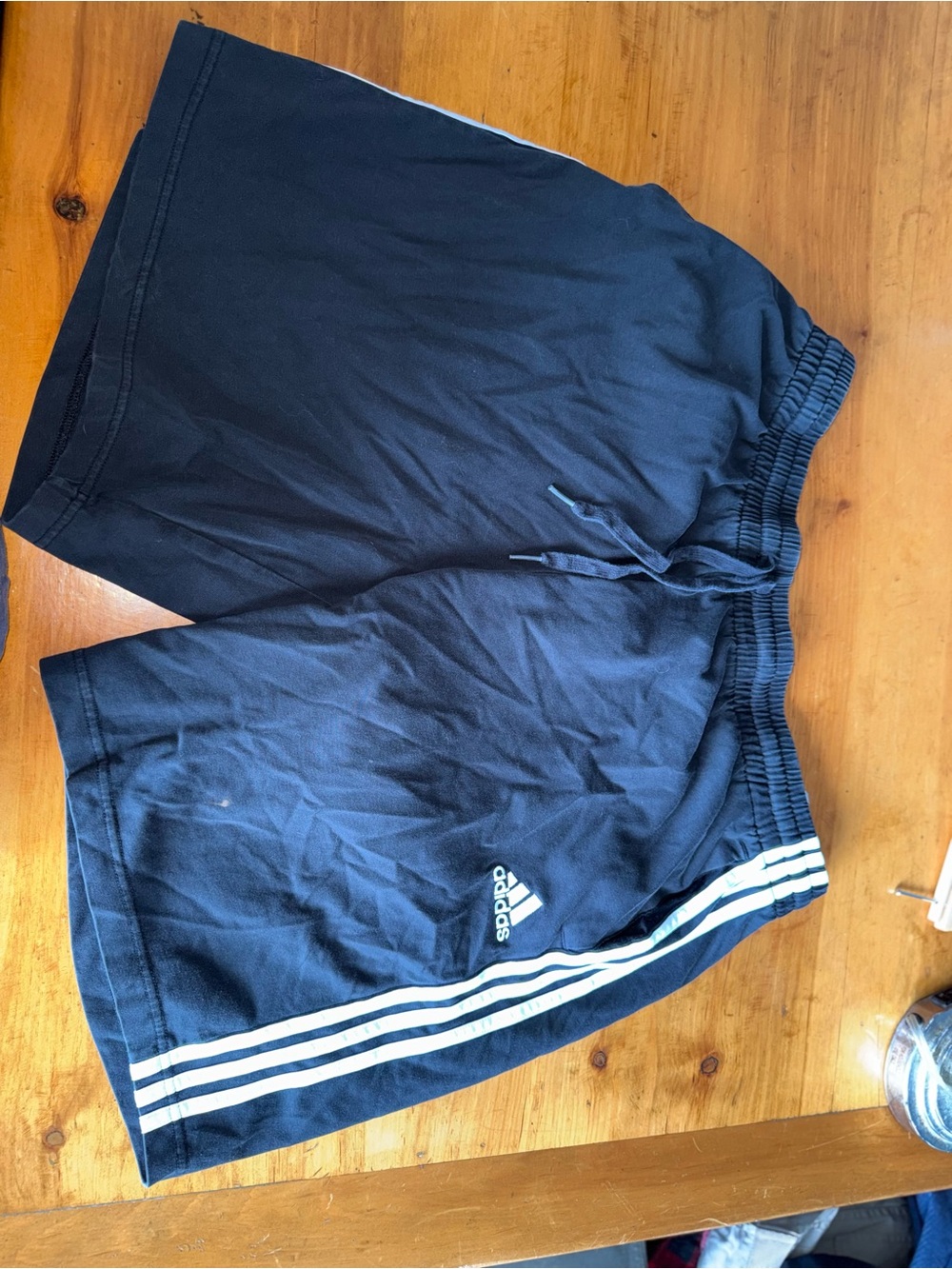 4 pairs of adidas black Athletic Shorts with White Side Stripes
